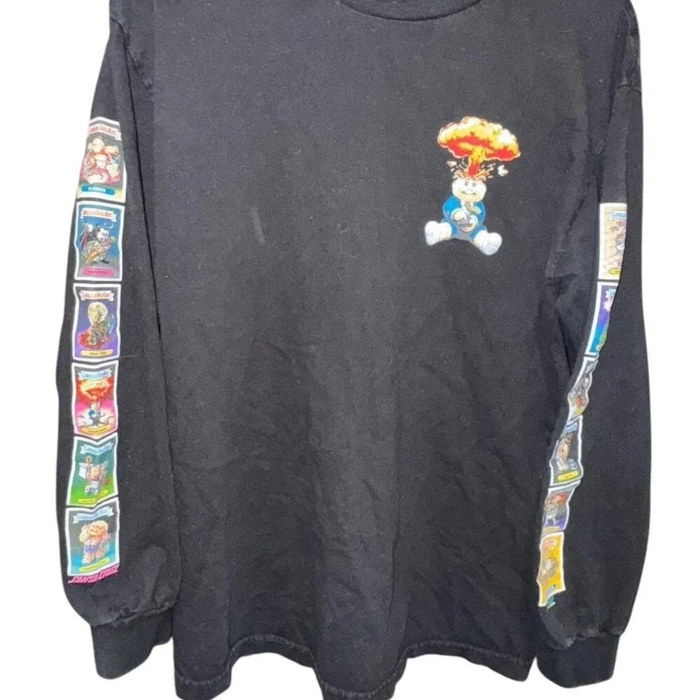 Santa Cruz Skateboards Mens Medium Garbage Pail Kids Adam Bomb Long Sleeve Shirt